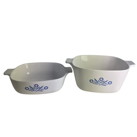 CorningWare Blue Cornflower Dishes – 1 Qt. & 1 3/4 Qt. Set - Picture 1 of 7